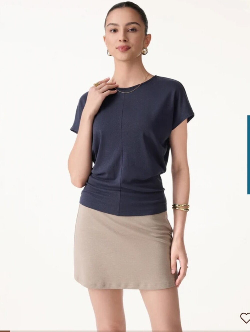 OGL Navy Short Sleeve Tee with Center Seam